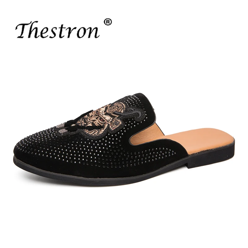 2019 Popular Casual Slip On Men Shoes Summer Half Drag Loafers Shoes Man Luxury Brand Casual Sneakers For Male Half slippers