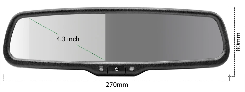 GreenYi 4," TFT lcd цветной автомобильный монитор заднего зеркала заднего вида со специальным оригинальным кронштейном 2 видеовхода для парковки