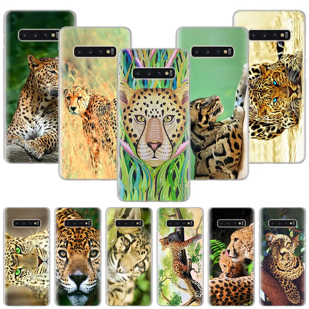 

Lion Tiger panther Leopard Phone Cases for Samsung Galaxy S8 S9 S10 Plus S10e M10 M20 M30 S7 Edge A50 Hard PC case cover
