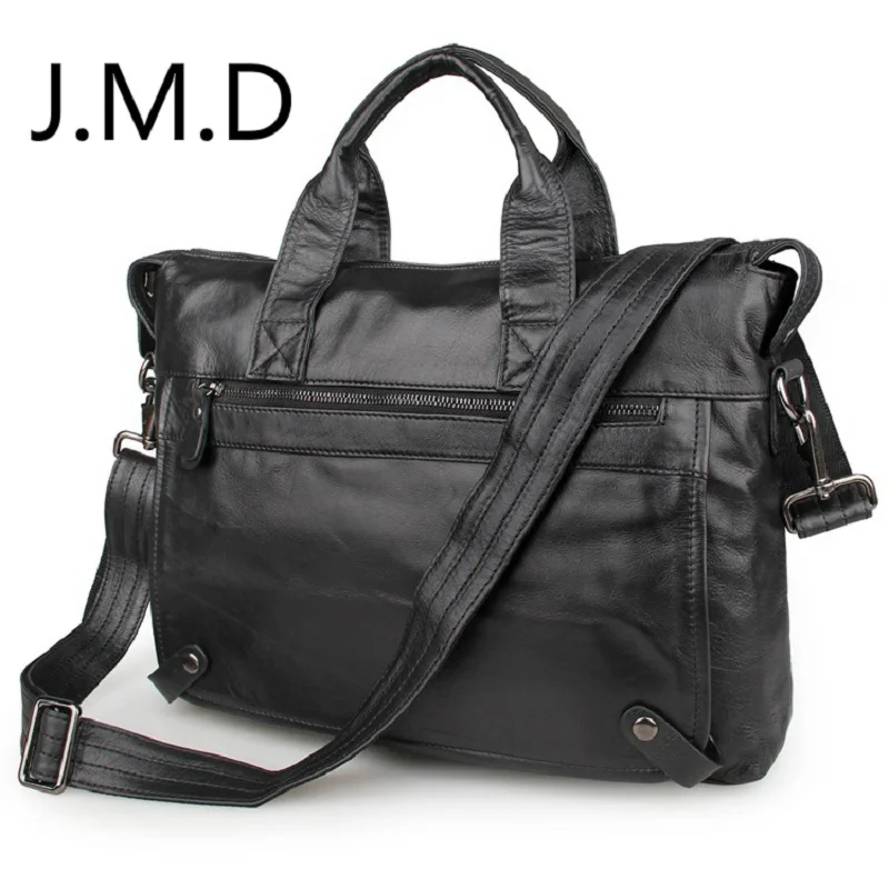J.M.D 2019 модная черная кожаная сумка для рук мужская мессенджер из натуральной кожи