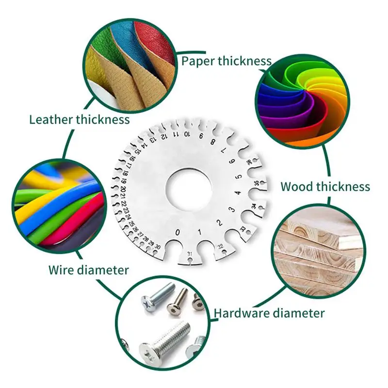 Нержавеющая сталь 0-36 круглый AWG SWG провод толщиномер линейки диаметр измерителя инструмент