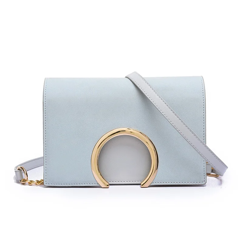 

Luxury Handbags Women Brand 2017 Shoulder Bags Designer Scrub Leather Mini Satchel Metal Ring Small Crossbody Bag Lolita Bag