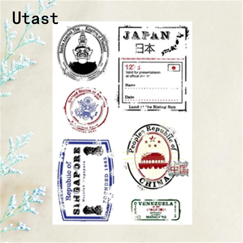 

Japan Immigration Stamp Clear Silicone Stamp /Transparent Rubber Stamp for DIY Scrapbooking /Photo Album Decorative Craft Making