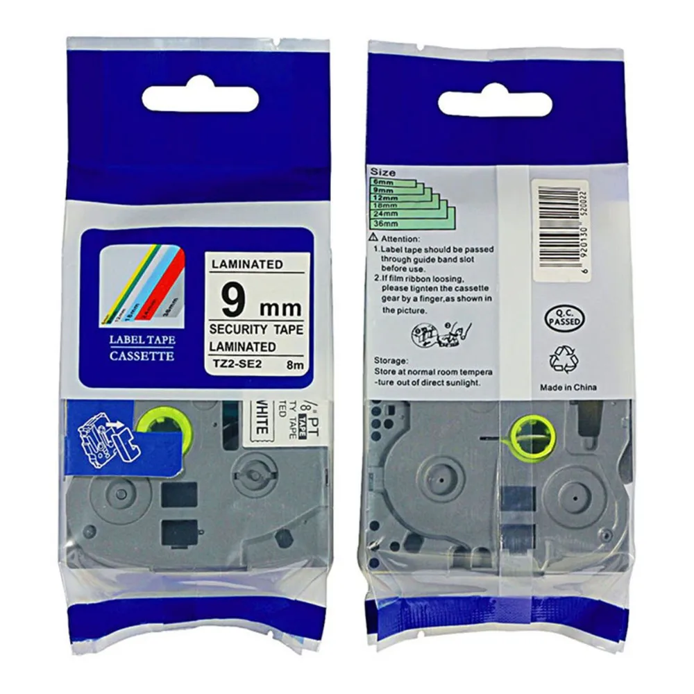 Free shipping Compatible brother compatible p touch 9mm*8m tz tape TZ