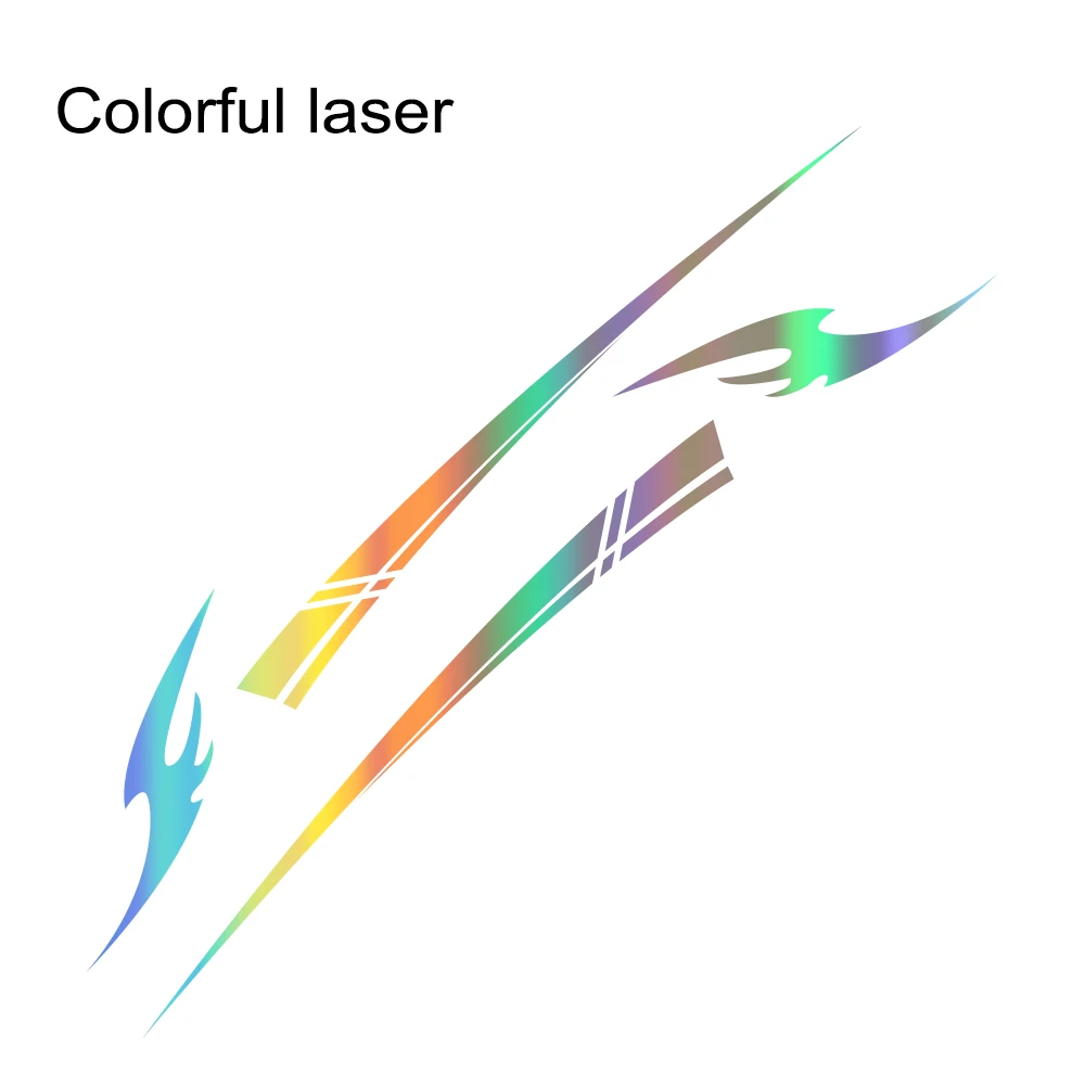 Накладка на капот автомобиля Наклейка стильная авто стороны тела виниловая пленка наклейки гонки спорт графика тюнинг автомобильные аксессуары для Honda Civic - Название цвета: Colorful laser