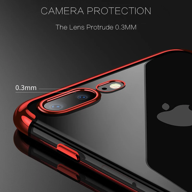 WLMLBU силиконовый прозрачный мягкий чехол для iPhone X 10 6S 6 s 6Plus 6SPlus 7 8 7Plus 8Plus Тонкий