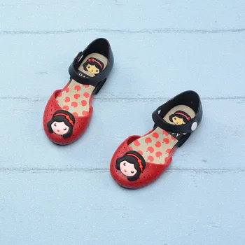 

Girls Princess Sandals Children Summer Shoes Snow White Mermaid Cartoon Pattern Shoes Non-Slip Wear-Resistant Sandals
