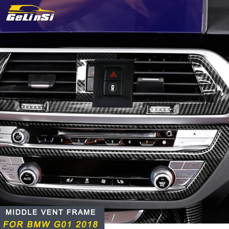 

GELINSI For 2018 BMW X3 G01 front Switch vent outlet box Middle air condition panel trim frame lamp hoods car ABS