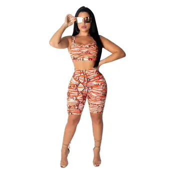 

2019 New 2 Piece Outfits Set Women Sexy Snake Print Hollow Out Two Sets Clubwear
