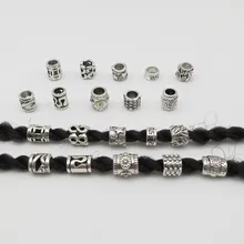 10 шт./упак. тибетское серебро различные 10 стилей волос оплетка dread дредлок бусины кольца трубки для волос аксессуары