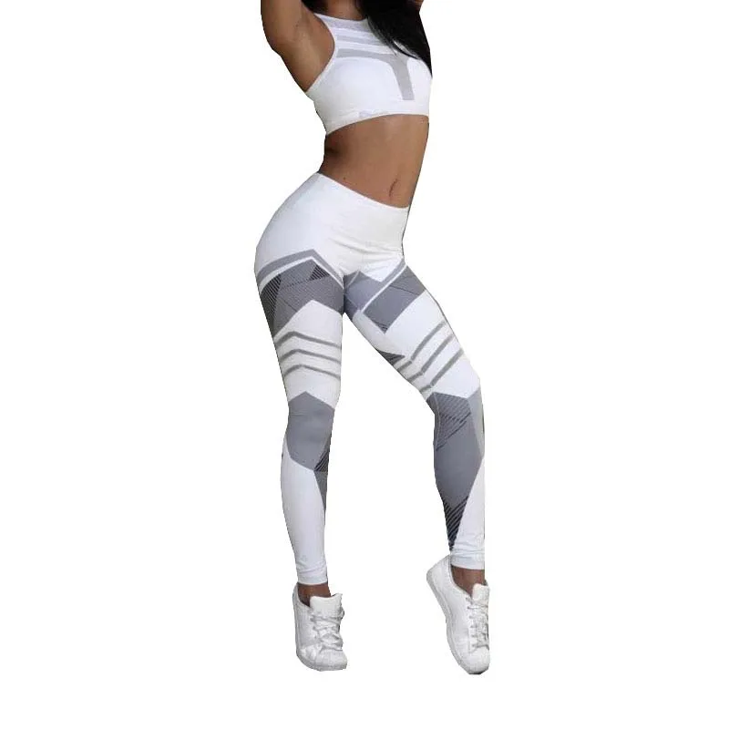 Полосатые штаны для йоги, пуш-ап, спортивные Леггинсы, фитнес, спортивный жесткий, Бесшовные штаны для спортзала, женские тренировочные штаны размера плюс - Цвет: white