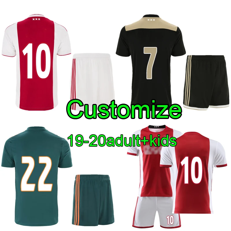 

2019 2020 new boys arrive via warm green soccer Jersey Ajax children kit ZIYECH SCHONE Ajax jersey kids Youth shirt RED
