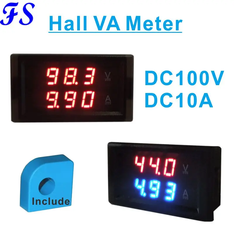 Buy Mini Digital Voltmeter Ammeter DC 100V 10A Panel