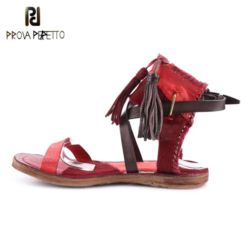 strappy tassel sandals