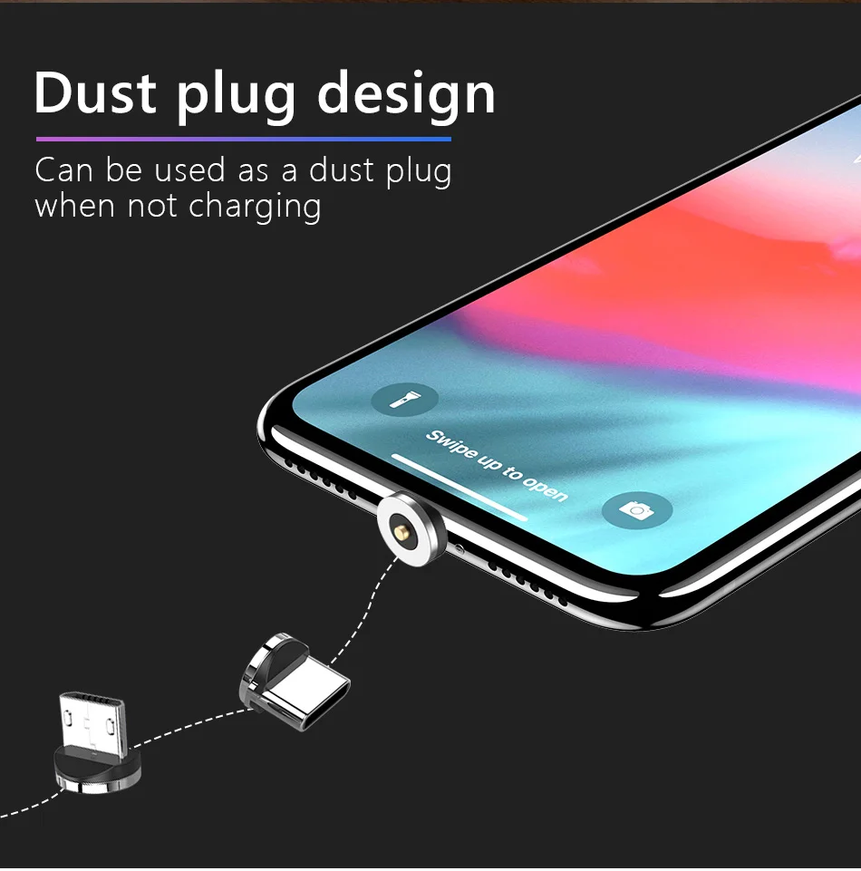 !ACCEZZ Fast Magnetic Charger Dock Micro USB 8 Pin Type-C For iphone 8 X Plus XS For Samsung Xiaomi Huawei Magnet Charging Stand (10)