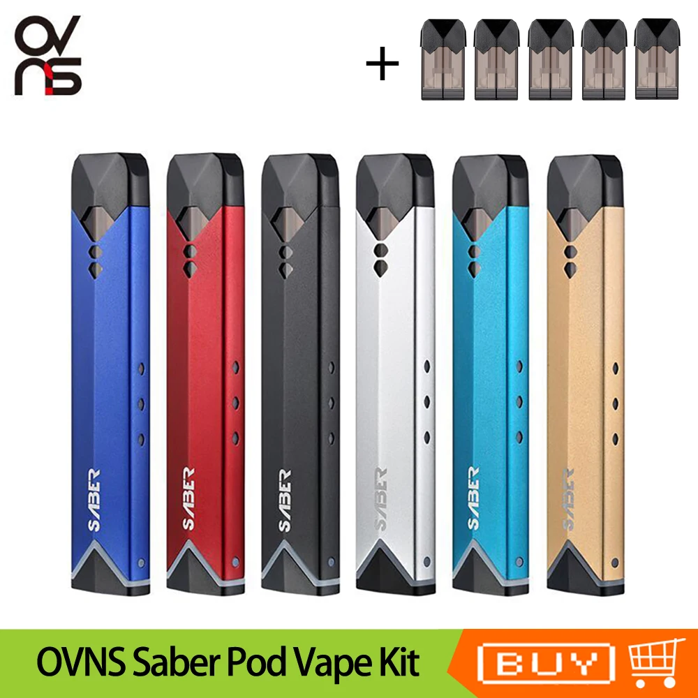 

Original OVNS Saber Pod Vape Kit 400mAh Battery 1.8ml Pod Vape Pen Vaporizer Electronic Cigarette Starter Kits VS minifit kit