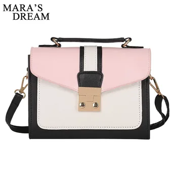 

Mara's Dream Luxury Handbags Women Shoudlder Bags PU Patchwork Color Designer 2018 For Teenager Small Messenger Bags Bolsas
