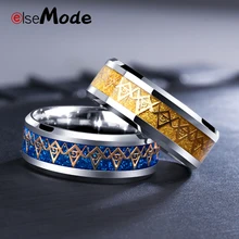 ELSEMODE модные масонские кольца из нержавеющей стали 316L 8 мм ширина для мужчин и женщин золотые серебряные черные подвески для влюбленных дропшиппинг