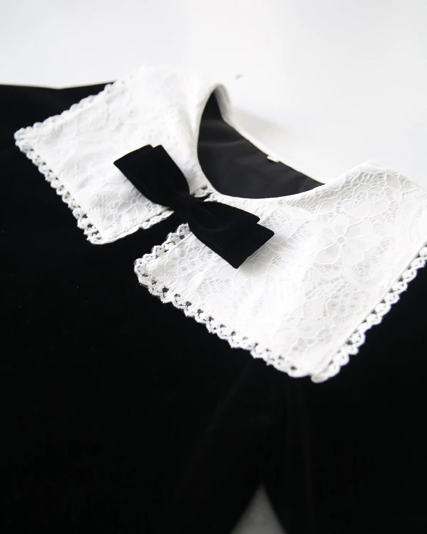 Vestido Longo, Настоящее платье,,, Haciooji, восемь принцесс, сделал свой собственный Лолита, ретро бархат, с короткими рукавами, платье
