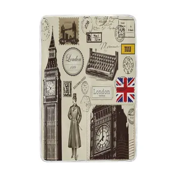 

Vintage Symbol of London Stamp Blanket Soft Warm Cozy Bed Couch Lightweight Polyester Blanket