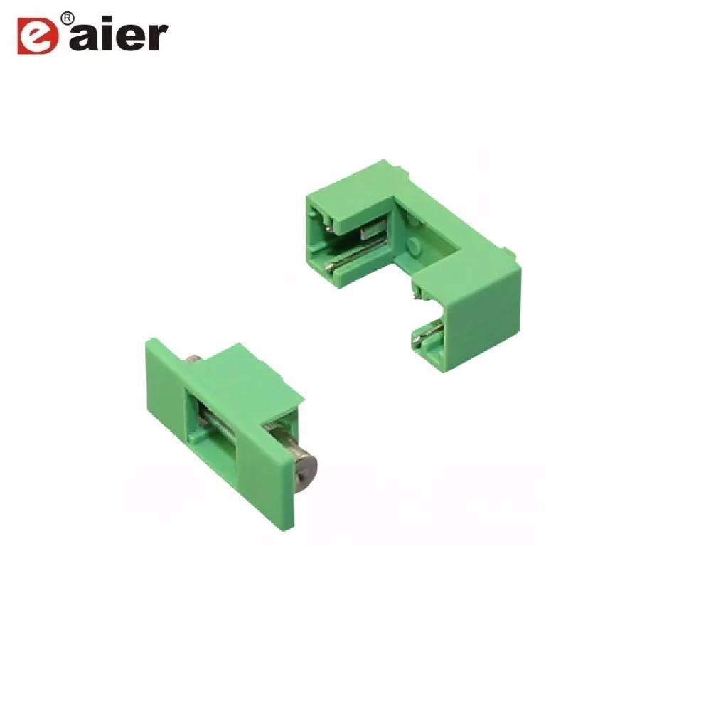

100PCS BF-012 Mini Plastic Mounted 5*20mm Bayonet Type Fuse Holder With Cover Green Color PCB Terminal