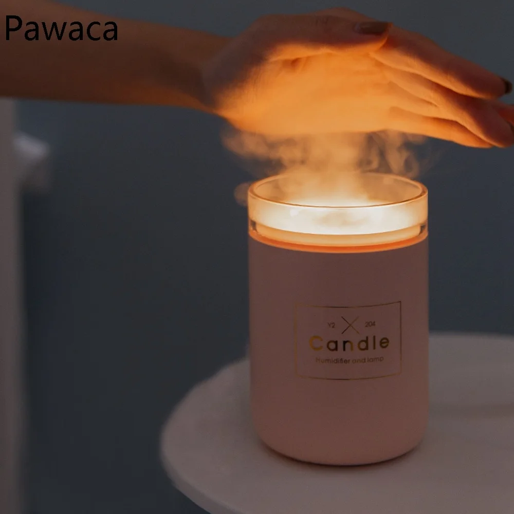 

Creative Desktop Candle Humidifier Household Mute Air Purification Nightlight Portable USB Water Supplementary Humidifier