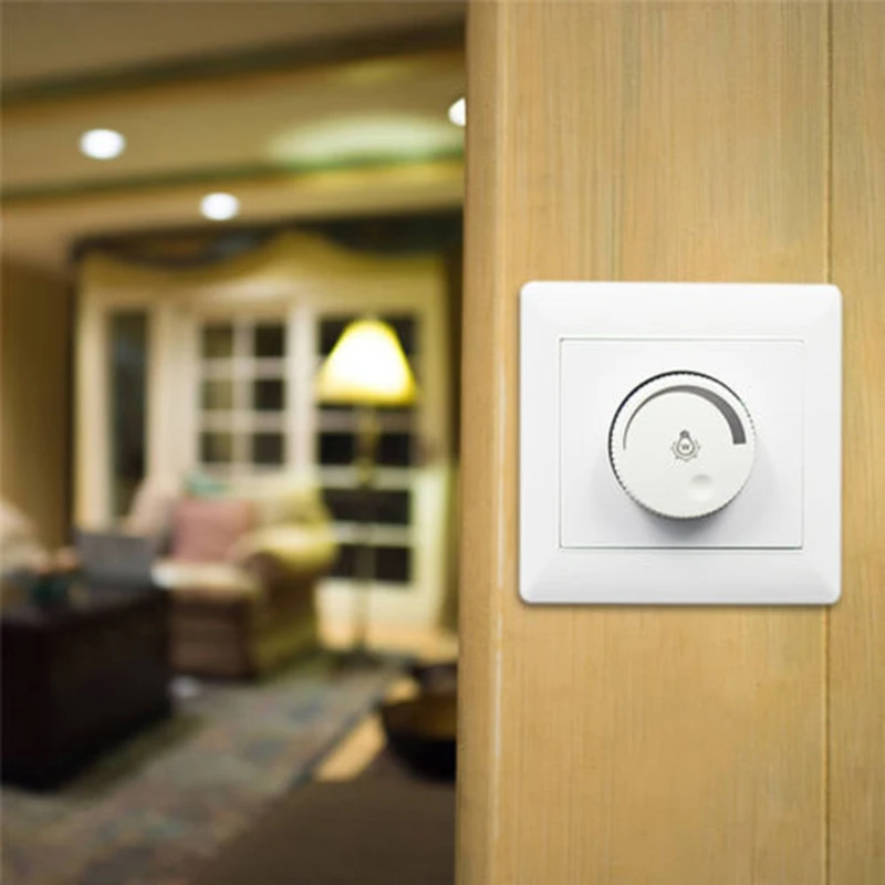

UK Rotating Triac LED Dimmer Switch Wall Socket For Light Lamp 100W 220~250V