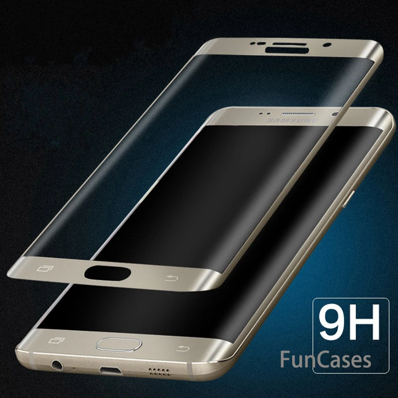 6D полное покрытие закаленное стекло для samsung Galaxy S6 S7 EDGE S8 S9 plus красочное защита