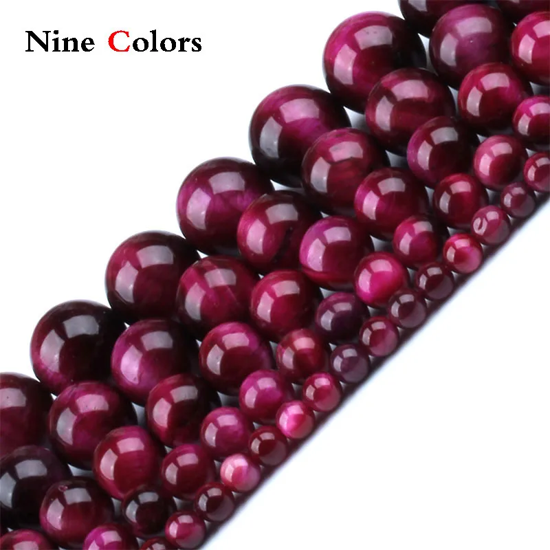 Natural stone beads red tiger eye beads for jewelry production 15 inch