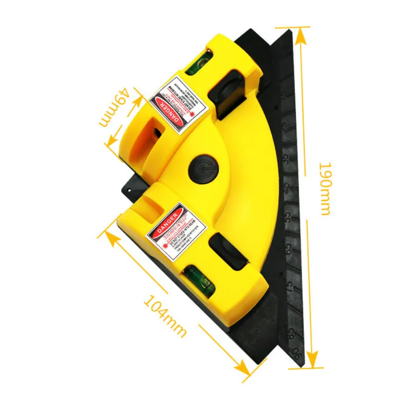 Лазерная линия проекции квадратный уровень правый угол 90 градусов измерительный инструмент, керамическая плитка земляной проволоки метр, правый угол инфракрасный уровень