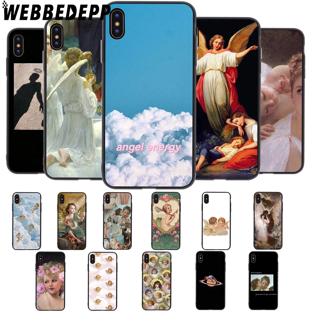 

WEBBEDEPP Renaissance Angels Soft Case for iPhone 5 5S 6 6S 7 8 Plus X XS 11 Pro MAX XR Cover