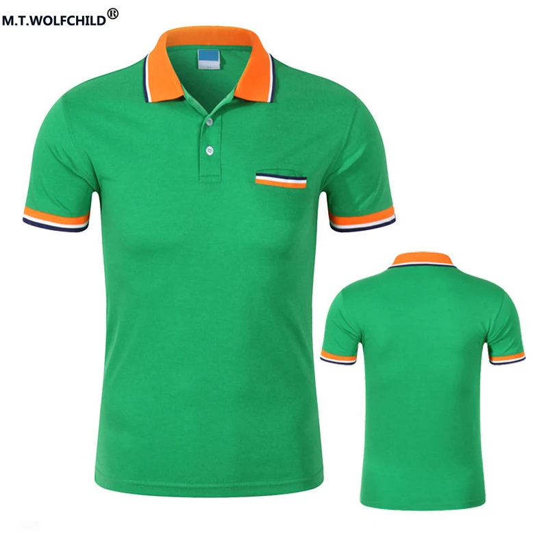 Free shipping 2018 Summer men's shorts sleeve polos shirts casual