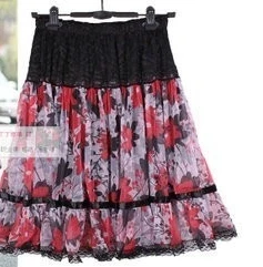 9 цветов; Женская Повседневная облегающая бюст юбка больших размеров с кружевом и принтом, в богемном стиле юбка средней длины A173 - Цвет: Maple Leaf