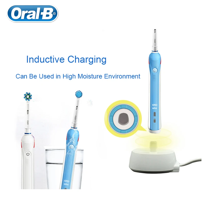 Электрическая зубная щетка Oral B 3D Pro2000 Sonic умная с датчиком давления Индуктивная