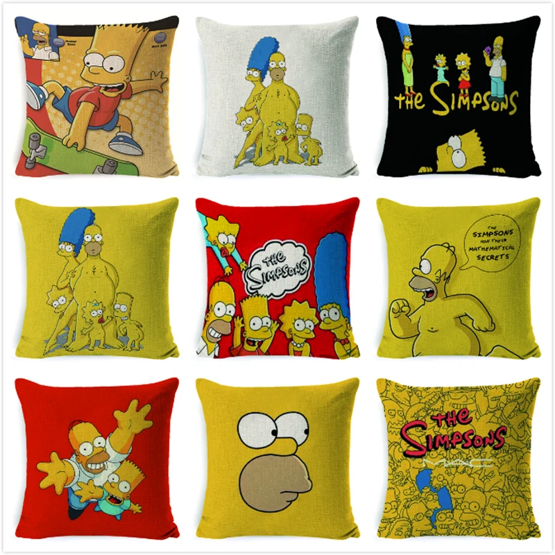 Наволочка для подушки Simpsons наволочка с изображением героев мультфильмов