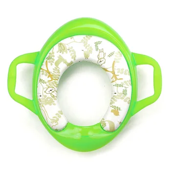 

Toilet Seat With Handle Children Kids Potty Training Seat Cover Liners Non-slip Baby Kids Safety Soft Toilet Training Trainer