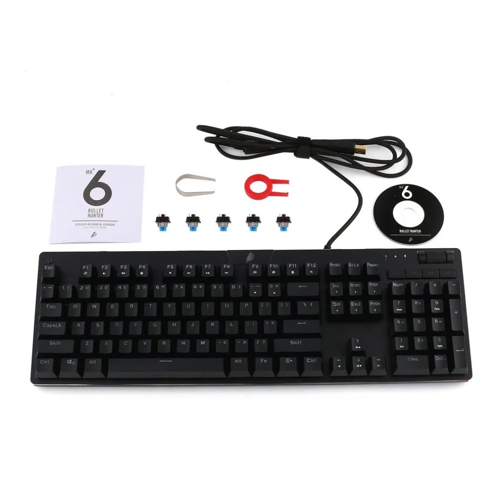 

1ST Player MK Bullet Hunter Mechanical Gaming Keyboard with USB Floating Switch Powered for Game Computer Desktop