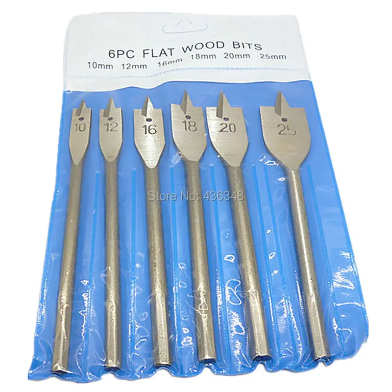 6pc Spade Drill Bit Set