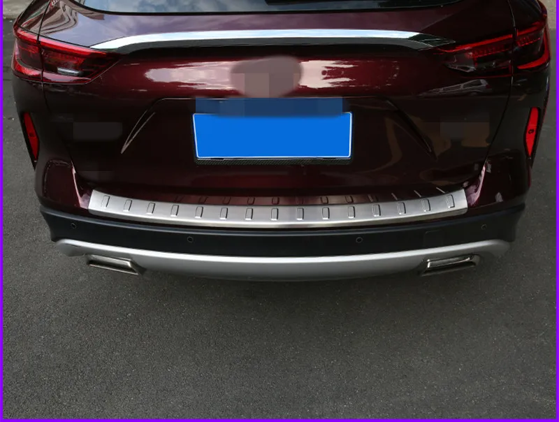 Для Infiniti qx50 порог Статья приемная педаль заднего бампера багажника яркая полоска стайлинга автомобилей авто аксессуары