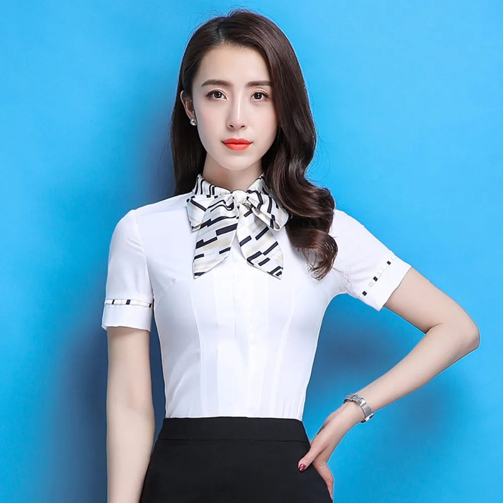 womens dress shirt with bow tie