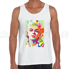 Мэрилин Монро отвечает Technicolor печати Для мужчин топы на бретельках Мода Основные Повседневный жилет битник О-образным вырезом фуфайка