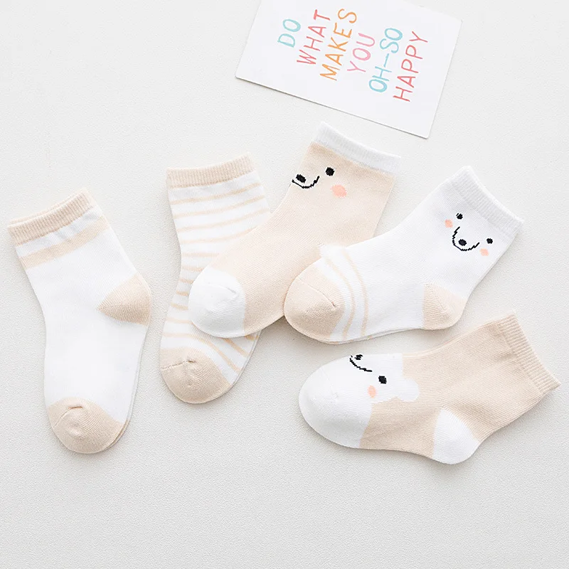 OkayMom/5 пар в партии, хлопковые полосатые носки для малышей носки для новорожденных мальчиков и девочек милые осенние детские носки для малышей унисекс