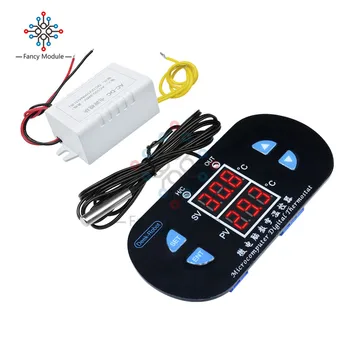 

DK-W1308 AC 110V 220V/DC 12V 10A Dual LED Digital Thermostat Temperature Controller Transformer NTC Thermistor Sensor Probe 10K