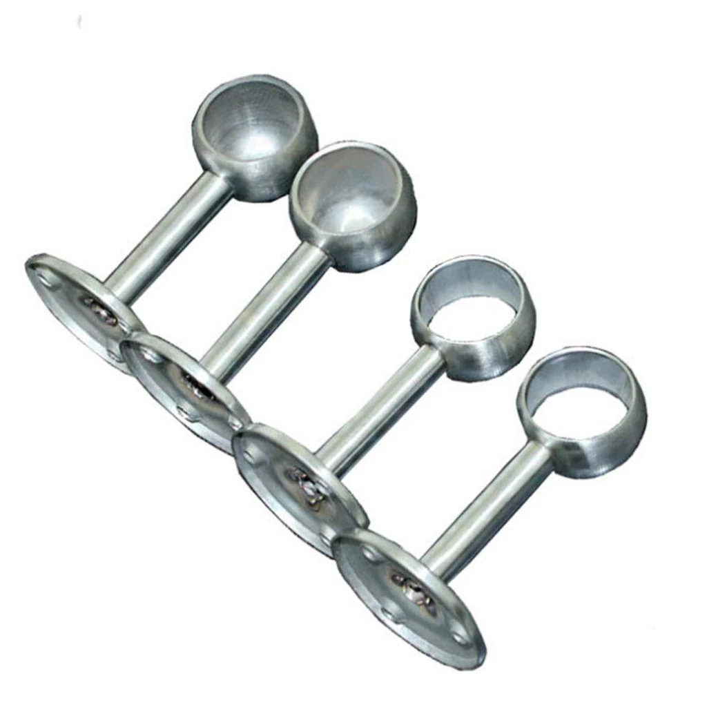 2pcs Ceiling Mount Bracket, Stainless Steel Shower Curtain Wardrobe Pipe 0.98 In Diameter Closet Rod Holder Bathroom Accessories
