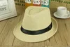 Один размер, Регулируемый Унисекс Мужская и женская летняя пляжная мягкая фетровая шляпа Соломенная Панама широкий пляжный навес CAP английский стиль шляпа от солнца - Цвет: Бежевый