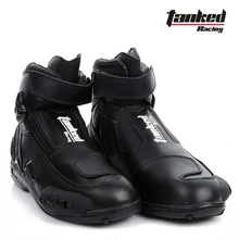 Новинка года; кожаные ботинки для мотогонок; профессиональные короткие ботинки в байкерском стиле; нескользящая износостойкая обувь; T75090