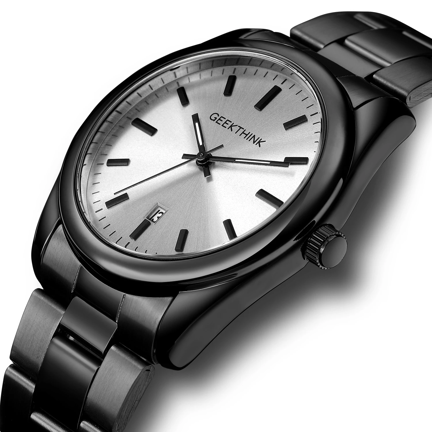 Buy Classic Black Stainless Steel Strap Silver Business Mens Watches Fashion Buy Classic Black Stainless Steel Strap Silver Business Mens Watches Fashion