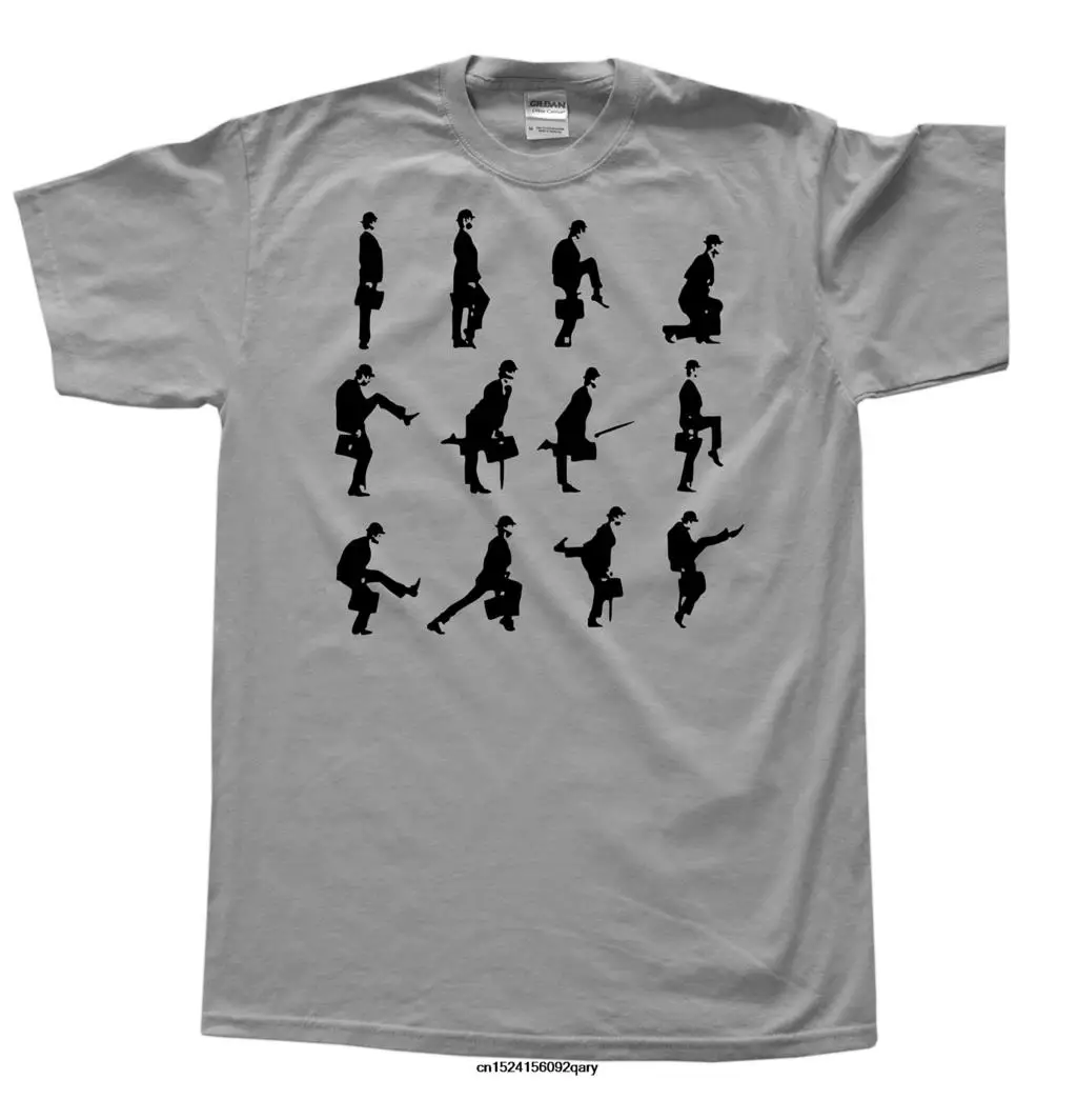 

Men Funny T Shirt Women Cool tshirt Stooble Men's Monty Python Silly Walks Montage T-Shirt