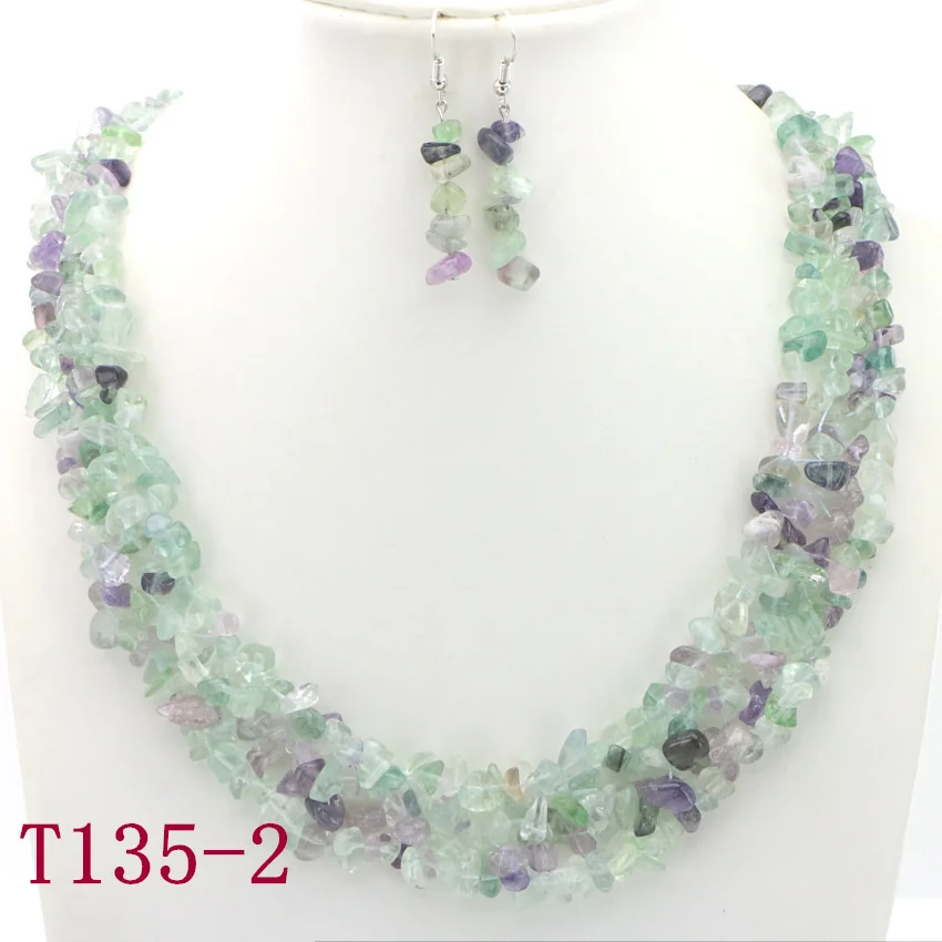 2 Natural Gravel Necklace sister necklace women necklace ladies necklaces family necklace (15)
