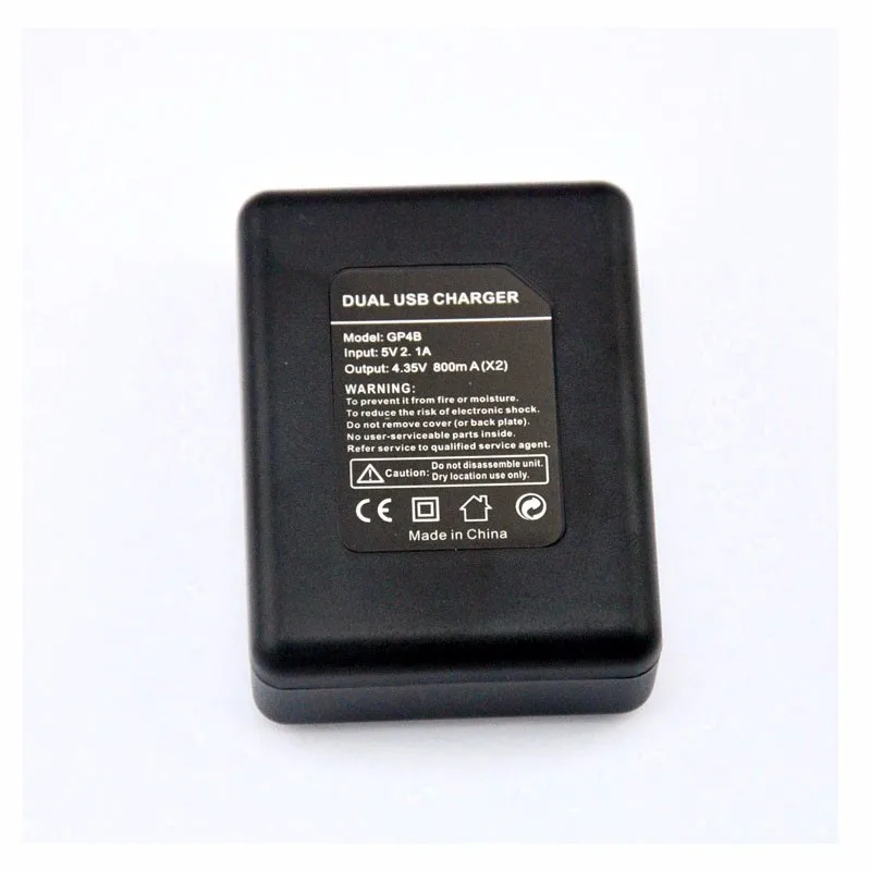 Зарядное устройство EKENCAM с двумя портами и USB кабелем для Gopro Hero 4/3 + аксессуары
